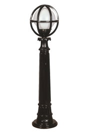 Opviq Lámpara de Suelo Exterior Negro y Blanco